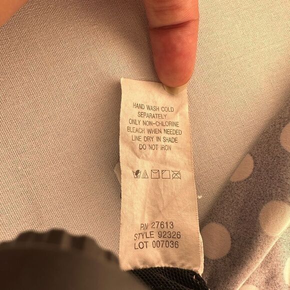 Longitude Black Polka Dot One Piece Swim Dress - Picture 6 of 9